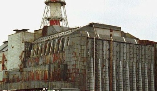 Old sarcophagus reactor 4 Chernobyl